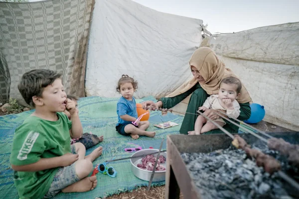 Islamic Relief’s qurbani meat helped Umm Yazan share a special moment with her children