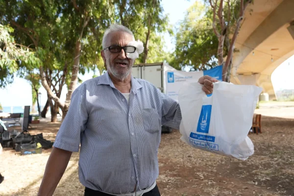 Saadeddine lives in a Palestinian camp in southern Lebanon with his daughter and her 3 children. Health issues mean providing for the family is a struggle for the 67-year-old.